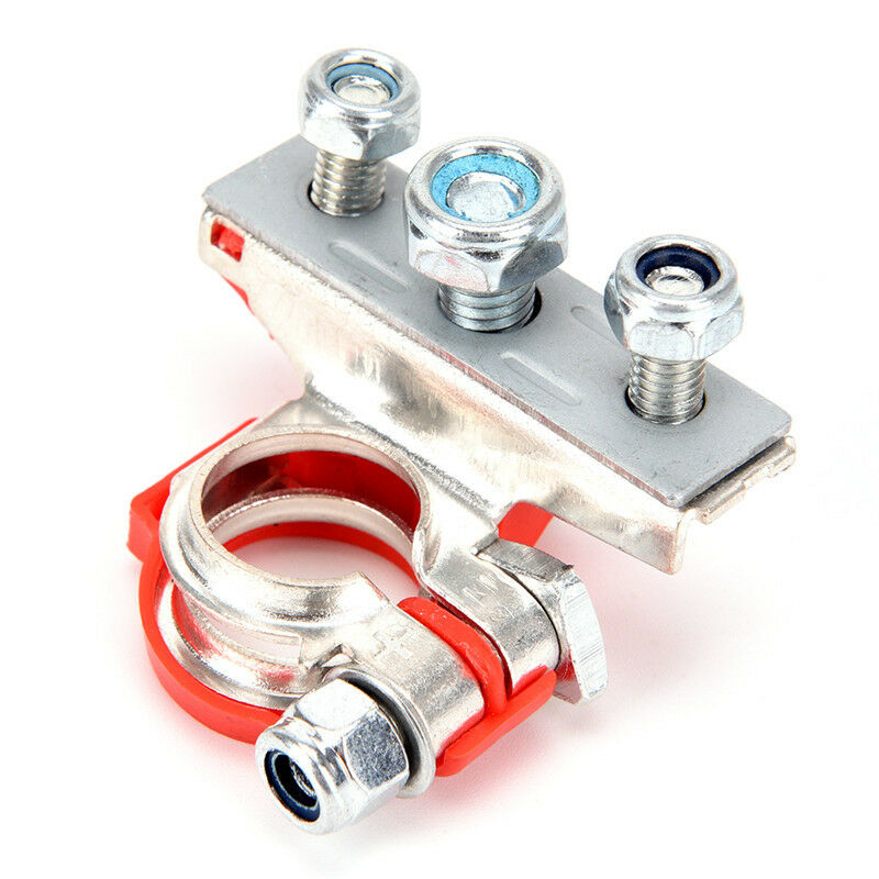 2Pcs Car Black Red Battery Terminals Metal Replacement Clamp ElectricConnect DD