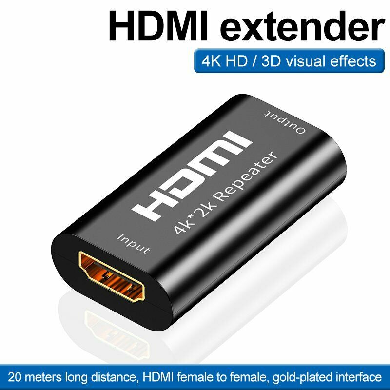 4K HDMI Extender Repeater Signal Amplifier Booster Adapter 2K 60Hz 40m New