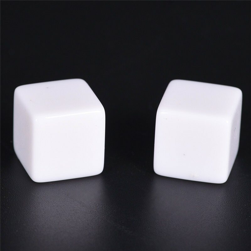 10pcs16mm blank white can write dice counting cubes square gaming diceJC.l8