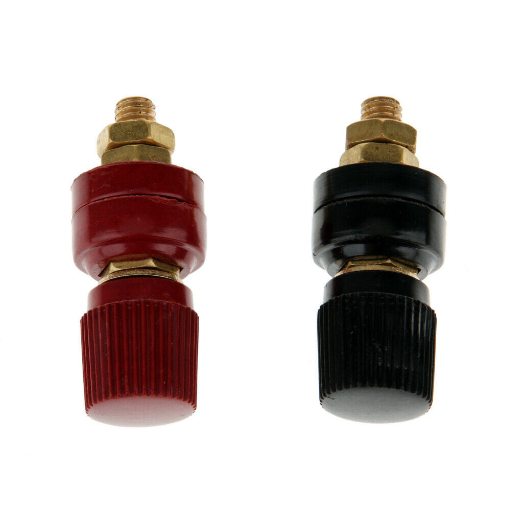 4x Non- M6 Thread Dark Red Black Terminal Binding Post