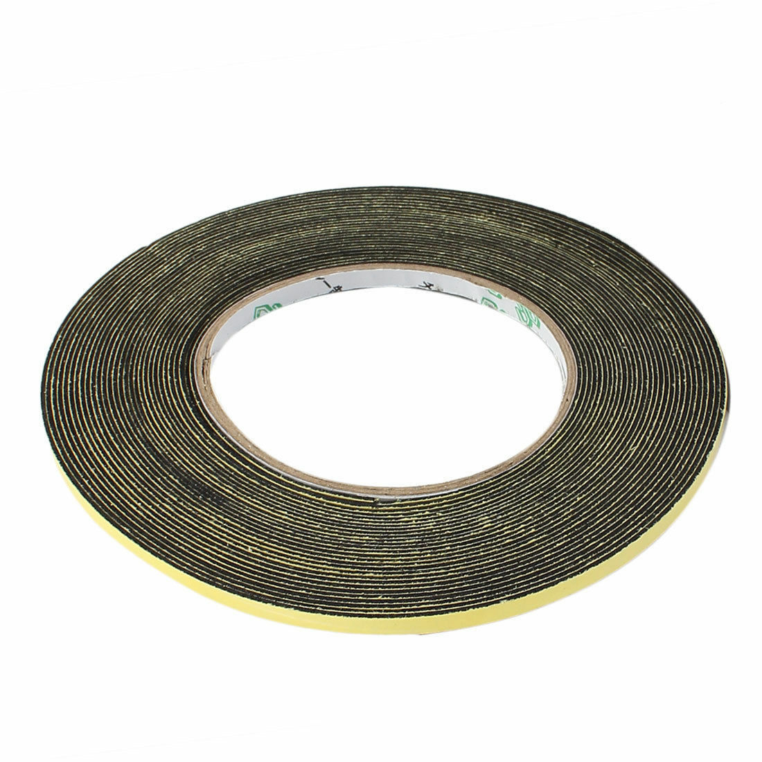 5mm Width 1mm Thickness Single Side Sponge Foam Tape Black 10 Meter Length