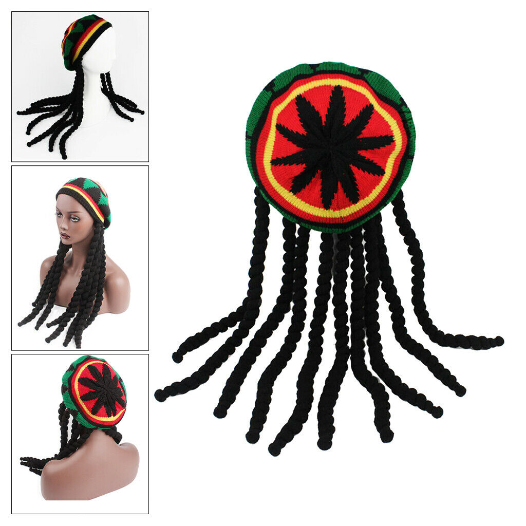 Jamaica Dreadlocks Dread Wig   Hat Party Costume Reggae RASTA   Headwear