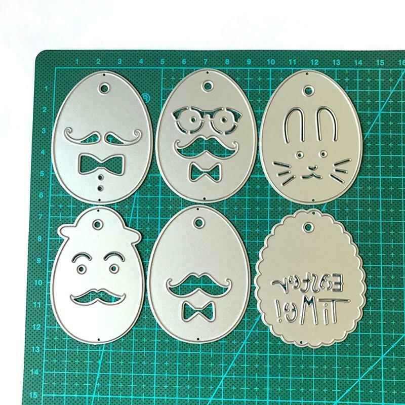 Easter Eggs Tag Metal Cutting Dies Stencil Scrapbooking DIY Album Stamp Emboss