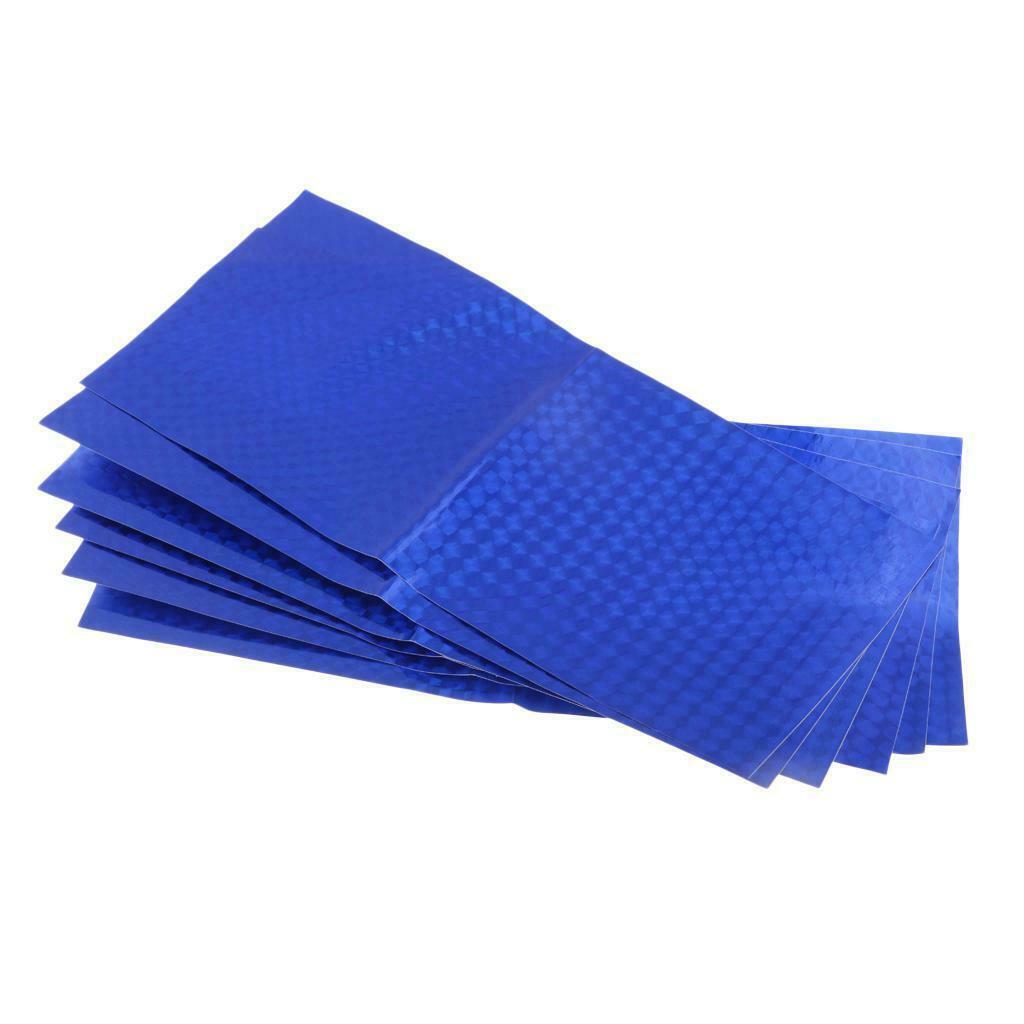6pcs Fishing Lure Tape Holographic Adhesive Film Flash Tape Blue