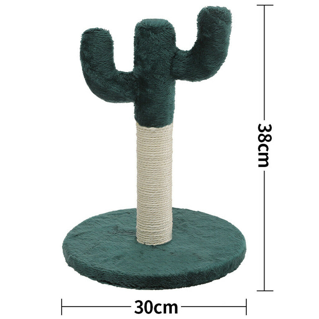 Cactus Shape Cat Scratching Post Kitten Tower Scratcher Poles Activity Toys