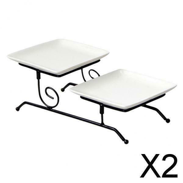 2X Retro Wedding Dessert Table Cupcake Stand Candy Pie Plate Shelf Ornaments