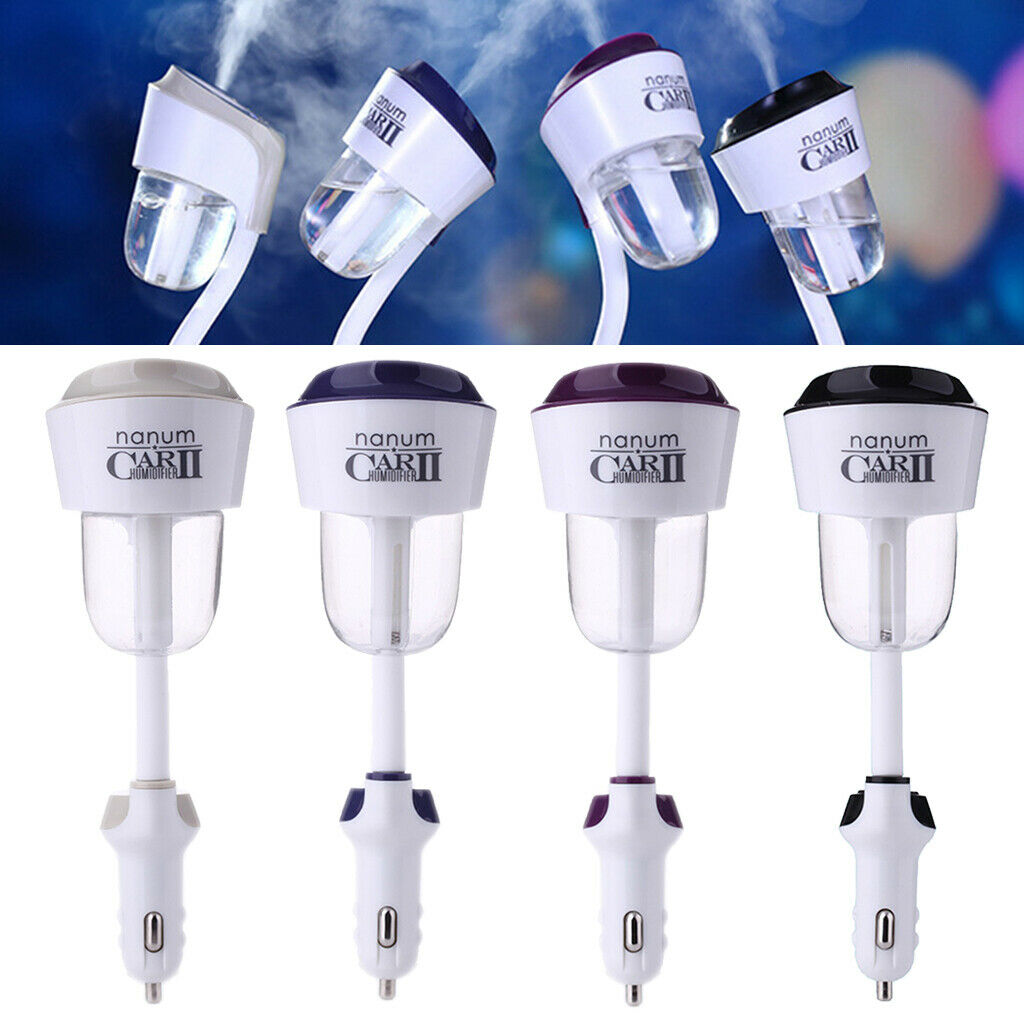 Cute Car Air Humidifier Diffuser Essential Oil Aroma Mist Purifier Black