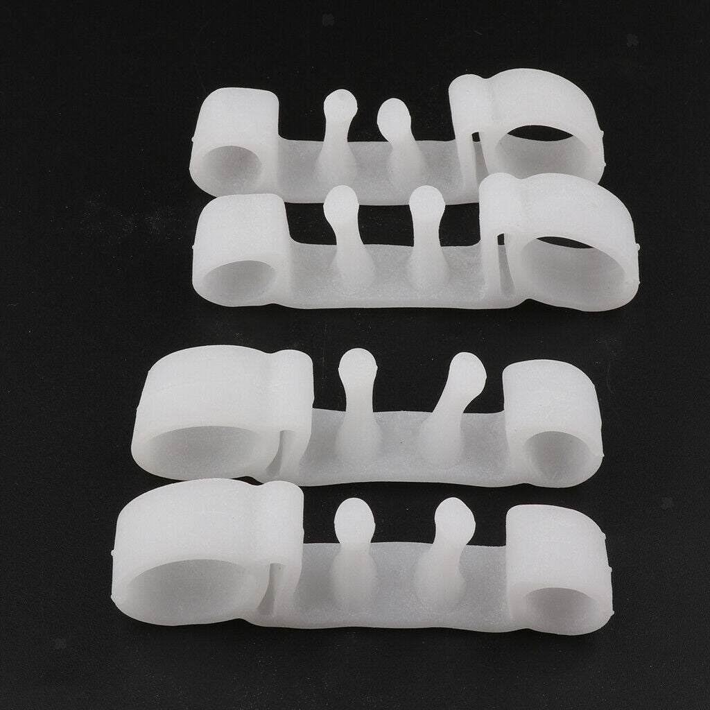 4 Pair Bunion Corrector/Toe Separators Gel Hammer Toe Spacers for Men Women
