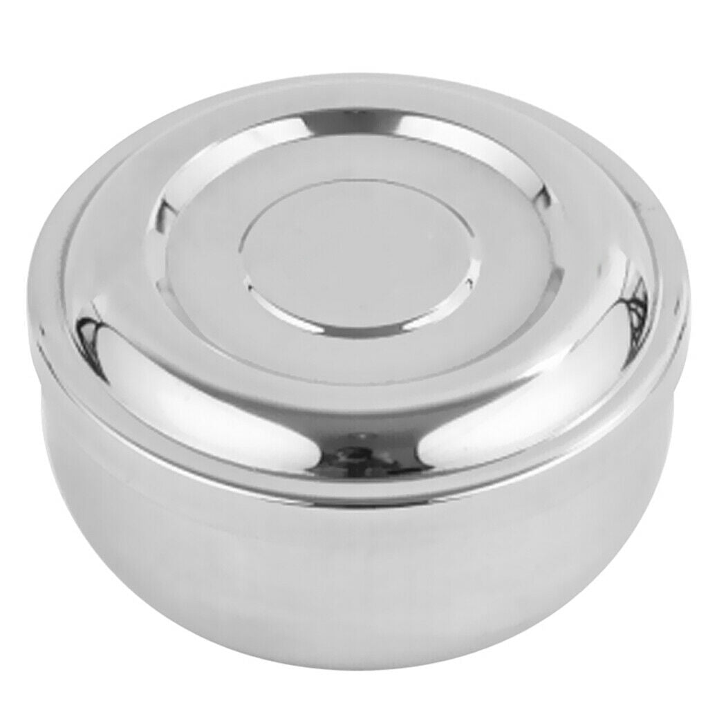 Rice Bowl with Stainless Steel Lid Soup Bowl Tableware Serving Dish Food Storage