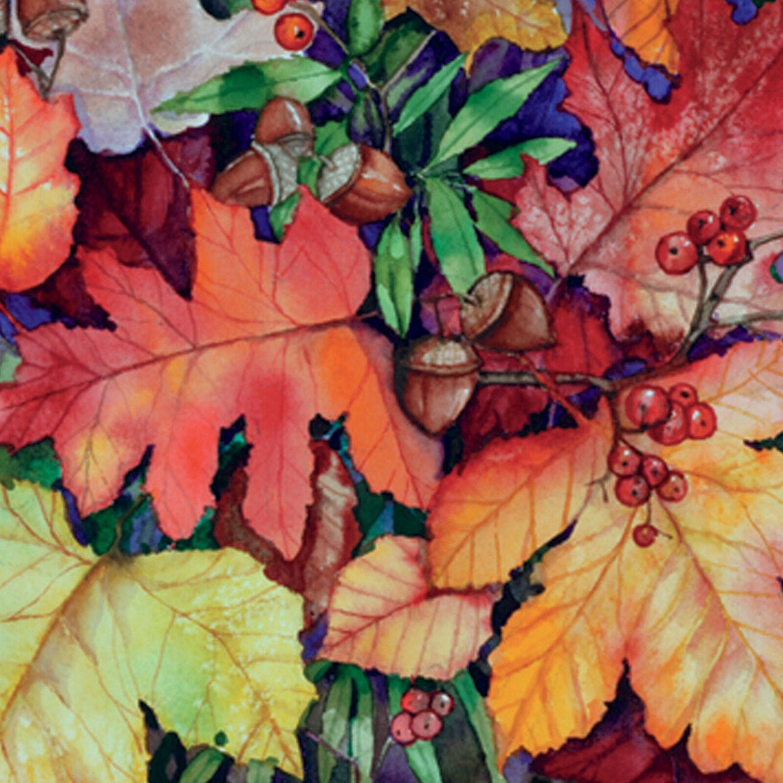 Toland Fallen Leaves 12.5 x 18 Colorful Multicolor Fall Autumn Leaf Garden Flag