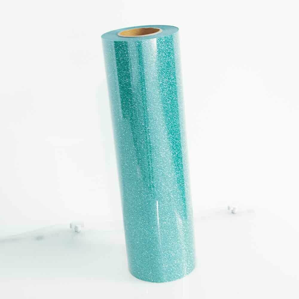 20x50cm Jade Glitter Heat Transfer Vinyl Cricut Iron On - T Shirt Vinyl