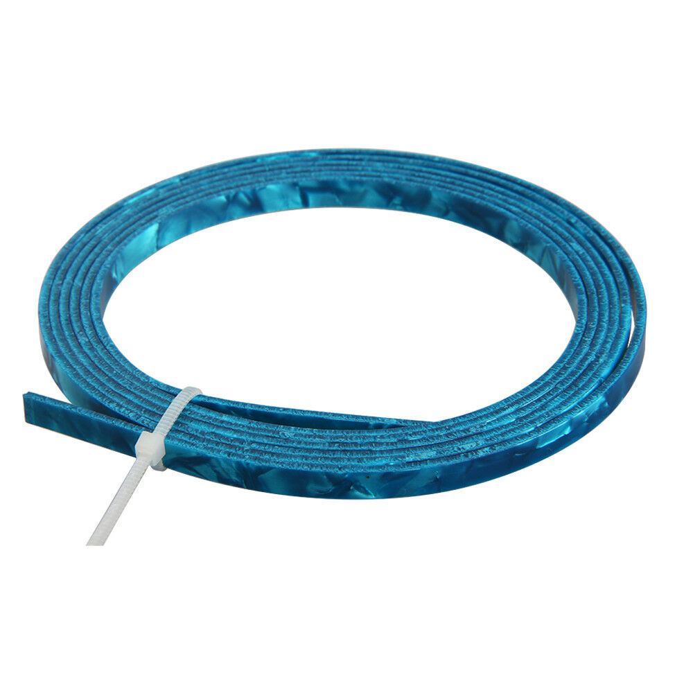 2 Pcs Guitar Bindings Purfling For Luthier Maker 1650 x 5 x 1.5mm Blue Celluloid