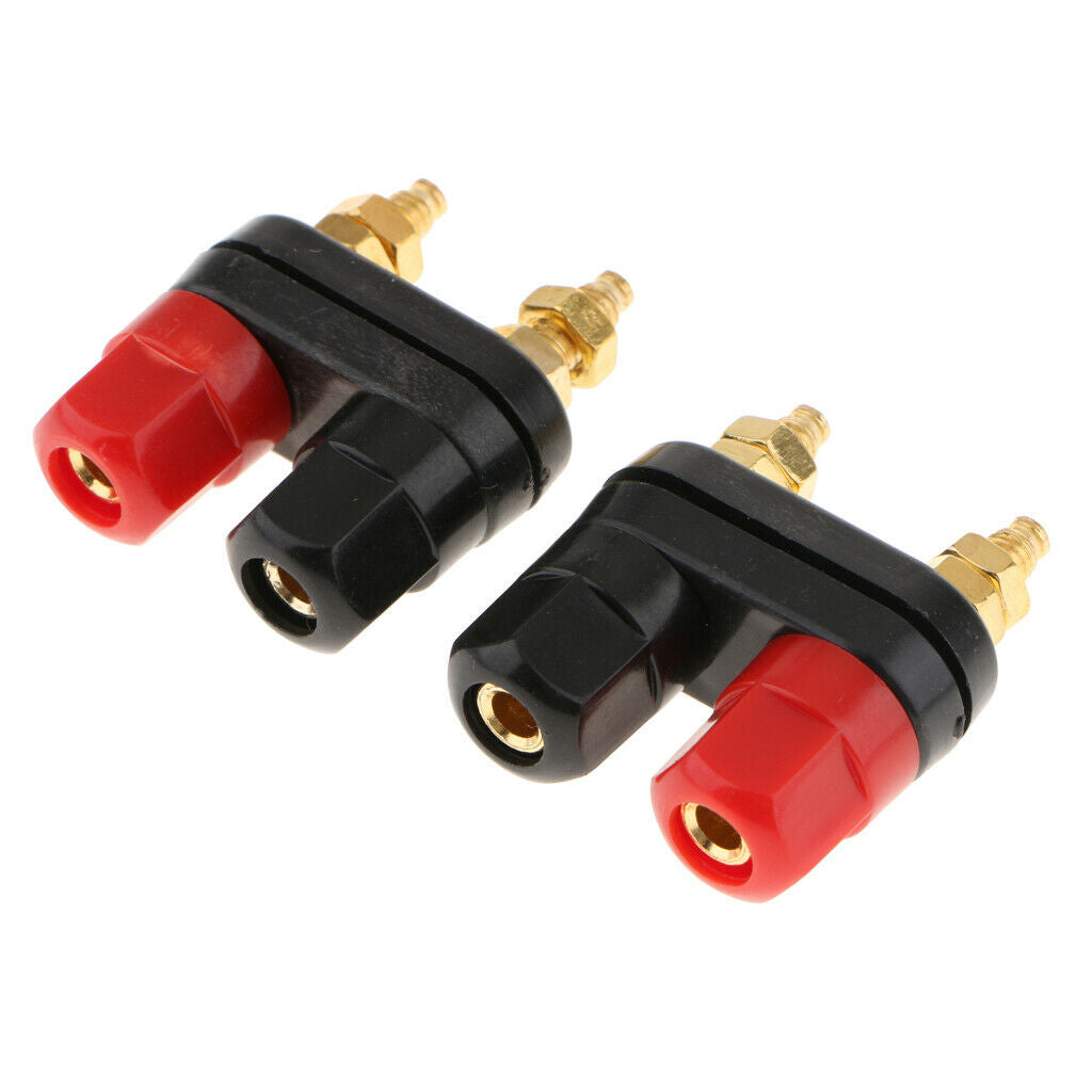 2pcs 4mm Banana Plug Jack Socket Binding Post for Speaker