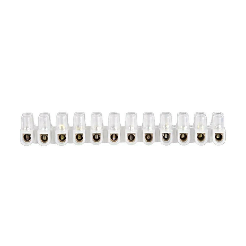 Dual Row 12 Positions Block Screw Barrier Terminal Strip Wire Connector Terminal