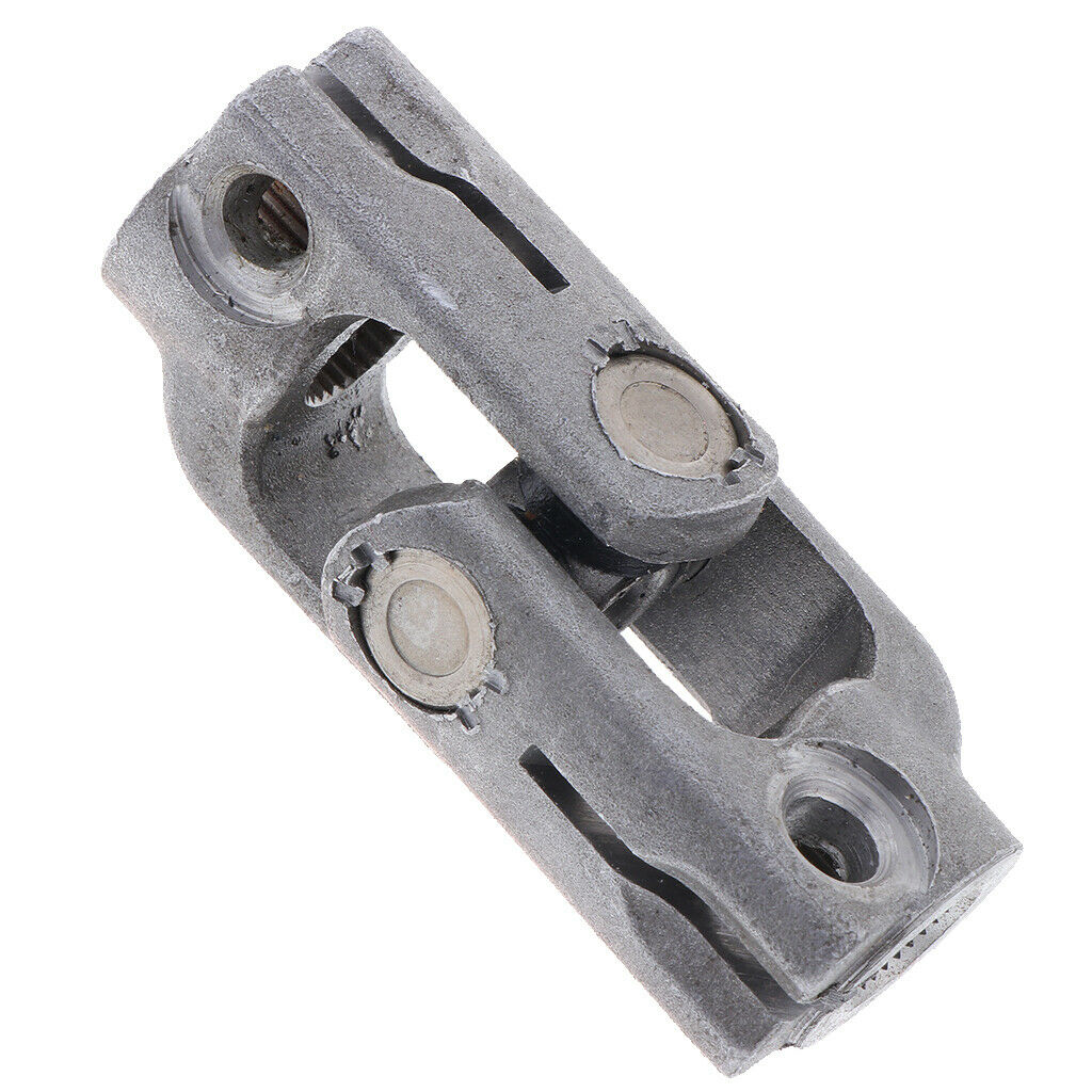 2X Metal 30T 14mm Polished Steering Shaft Ball U-Joint Coupler for ATV Vehicles