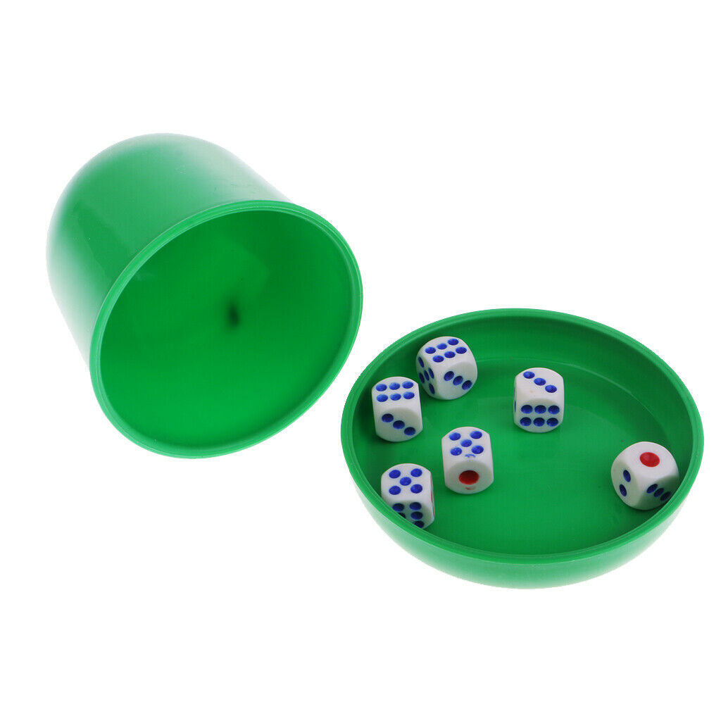 Dice Cup and 6 Acrylic Digital Dice for Game Guessing Tool
