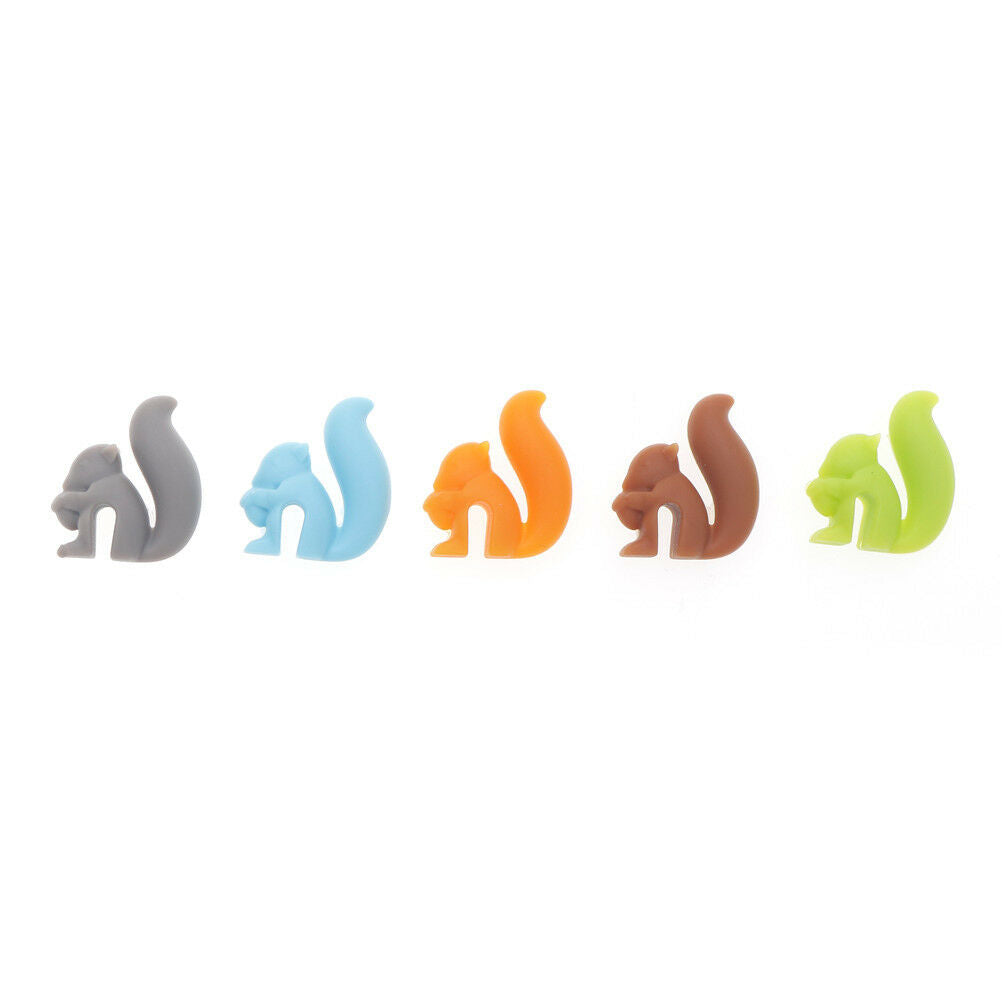 10x random Cute Fox Glass Label Silicone Tea Cup Markers Party Bar Access.l8