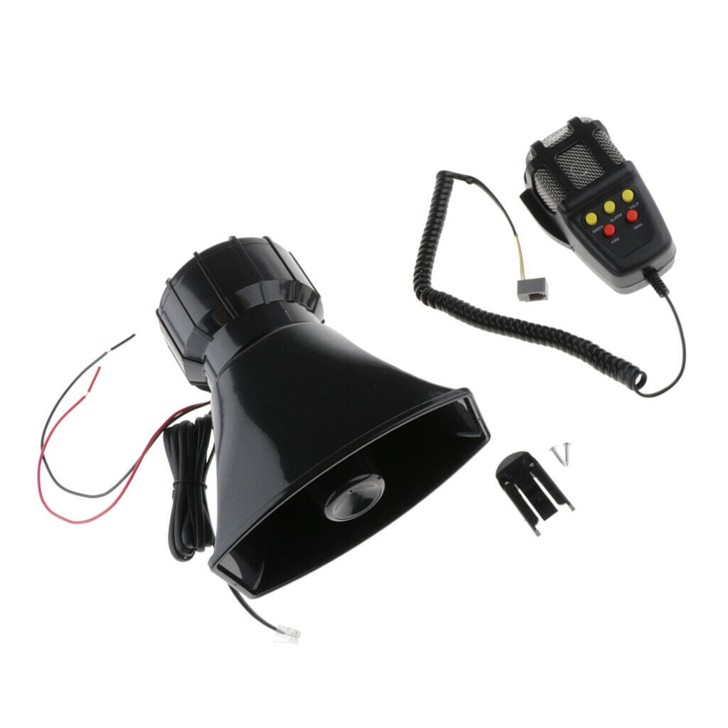 12V Car Vehicle 5 Sound Tone Loud Police Ambulance Loudspeaker Alarm Sound