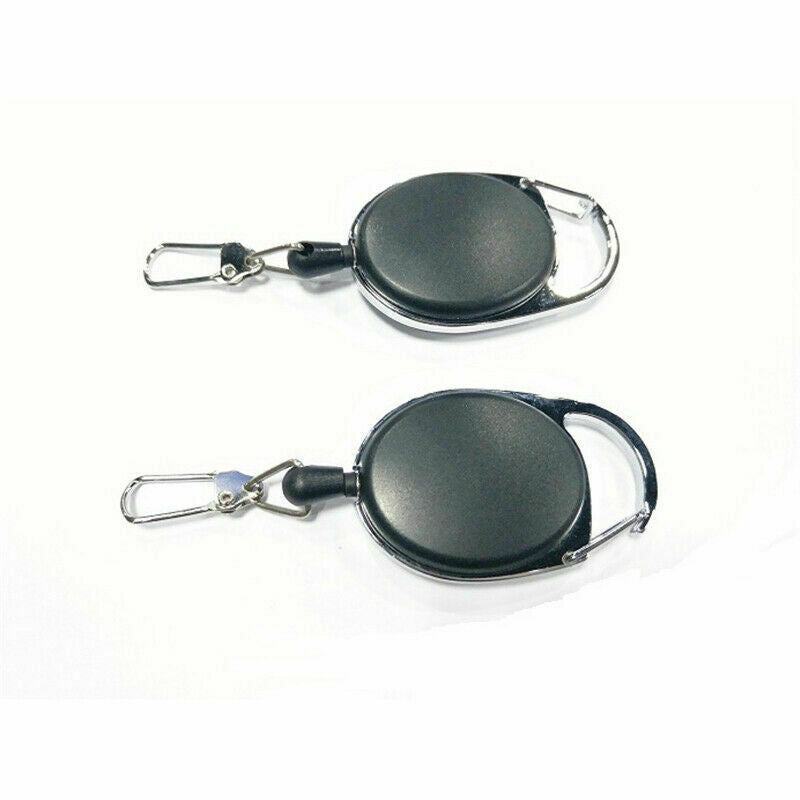 60CM Fly Fishing Tool Zinger Retractor Tool Carabiner Clip Nylon Cord *2