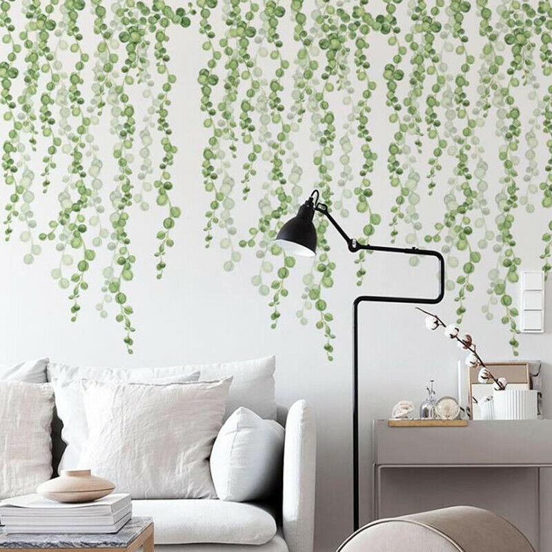 Plants Green Leaves Living Room Bedroom Decor Wall Stickers Diy Wall Door DeBDD