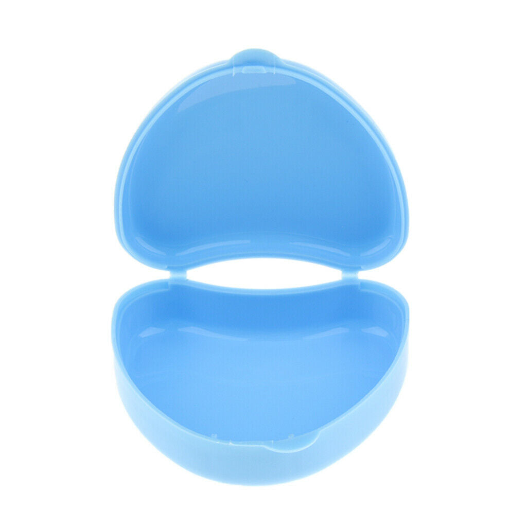 4 Pieces Denture Cup with Lid - Safe & Non-toxic Plastic - Blue & White