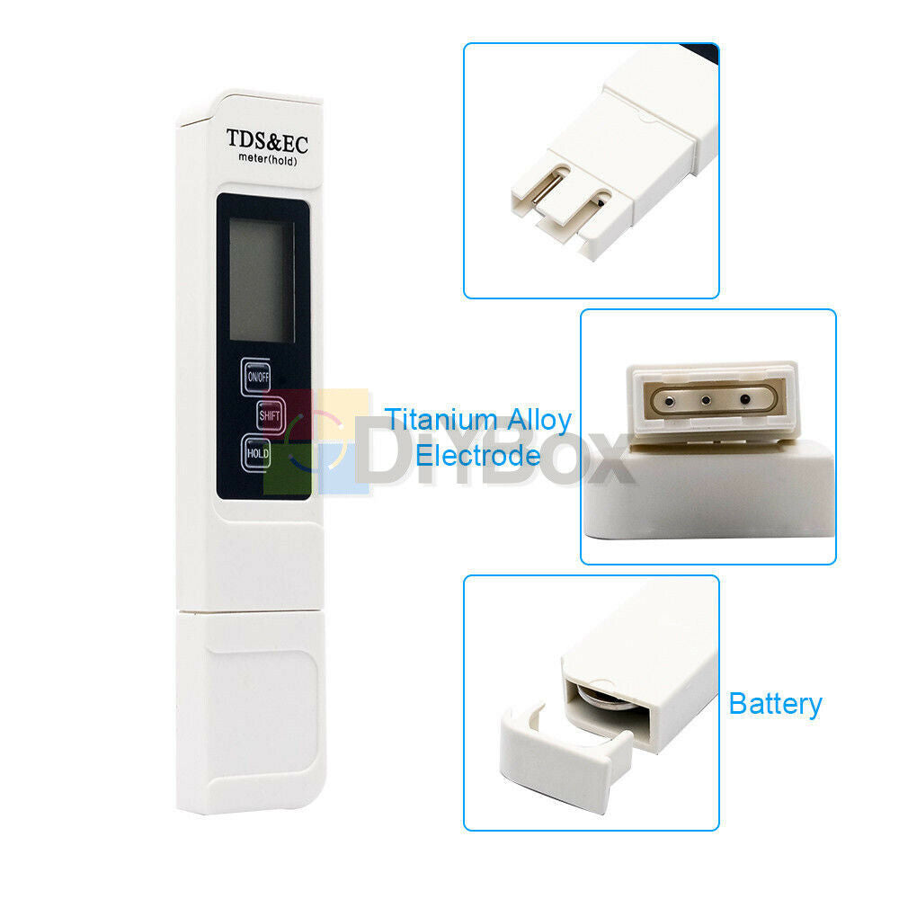 Water Quality Test Meter Digital Tool TDS&EC Temperature 0-9990 ppm Measurement