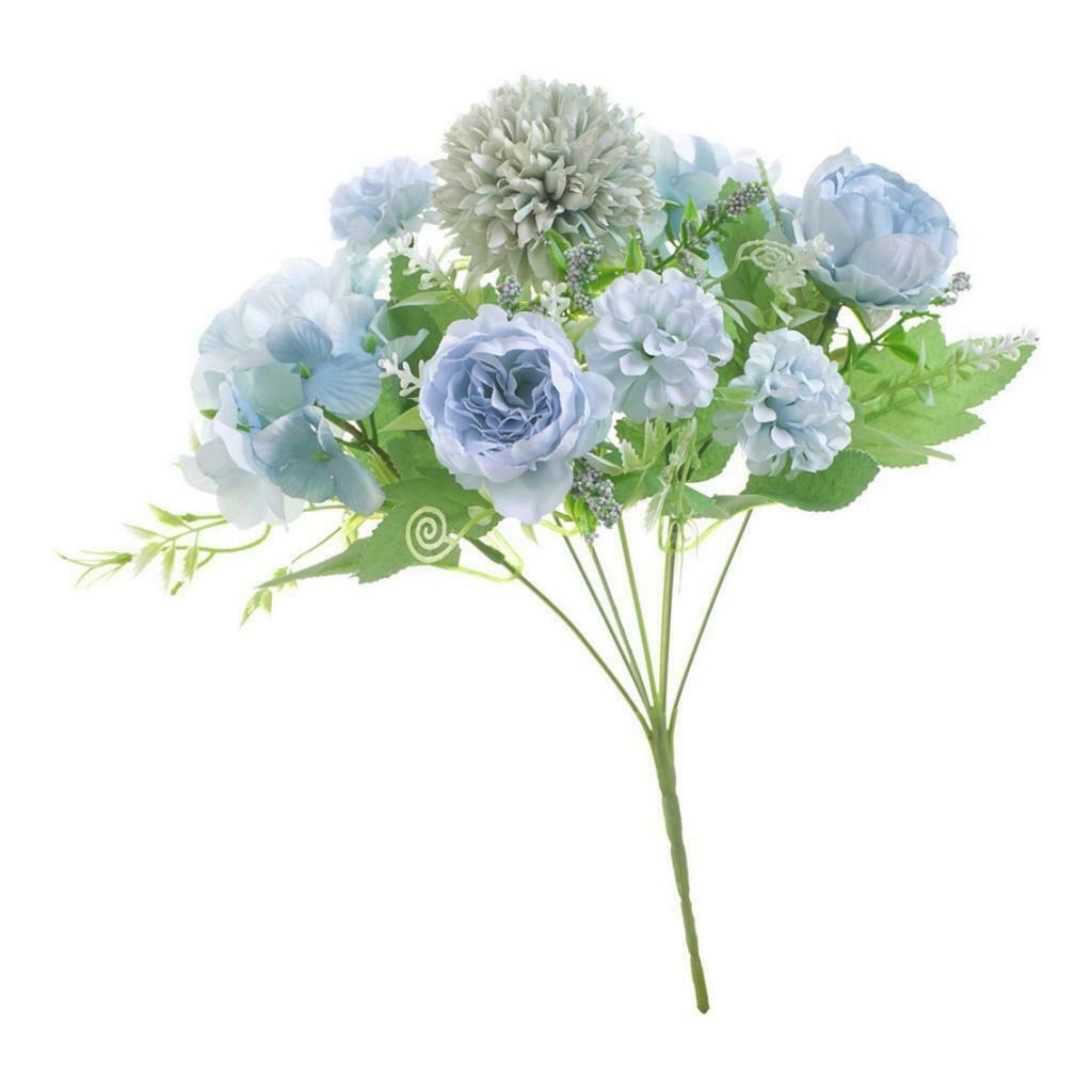 2Pcs 7 Head Artificial Peony Flower Bouquet for Home Garden Wedding Party