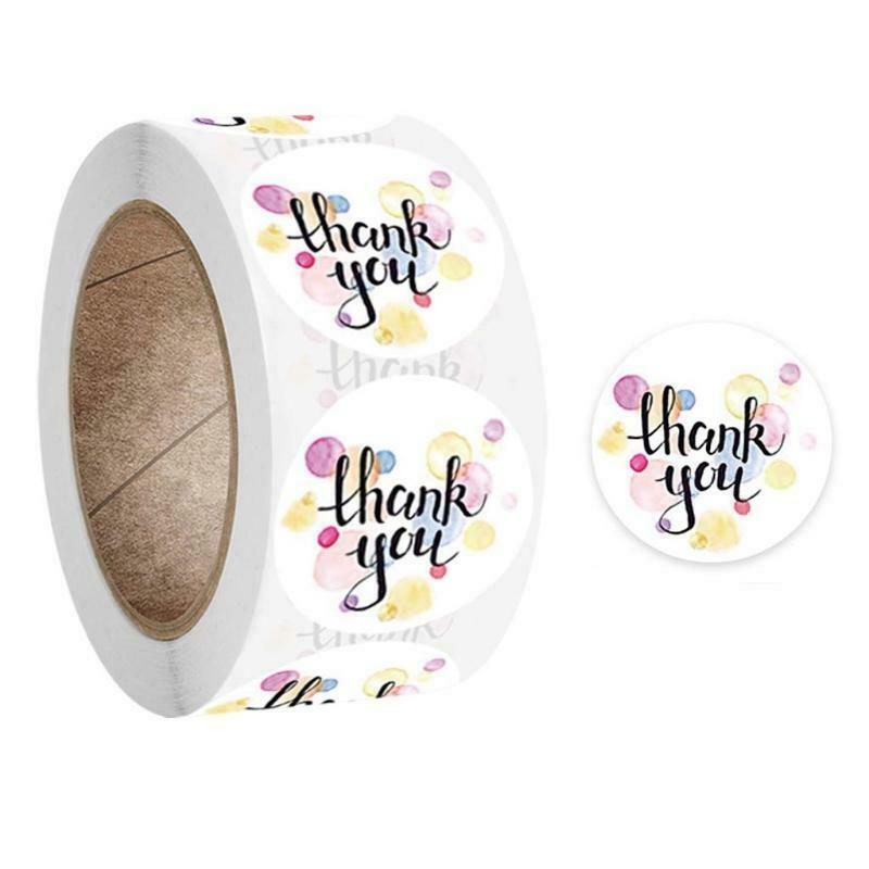 500pcs Round Thank You Stickers Package Seal Labels Wedding Party Scrapbooking