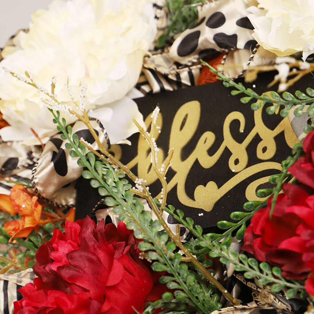 Wreath Garland Wedding Floral Door Wall Decor Artificial Flower Fall Hanging
