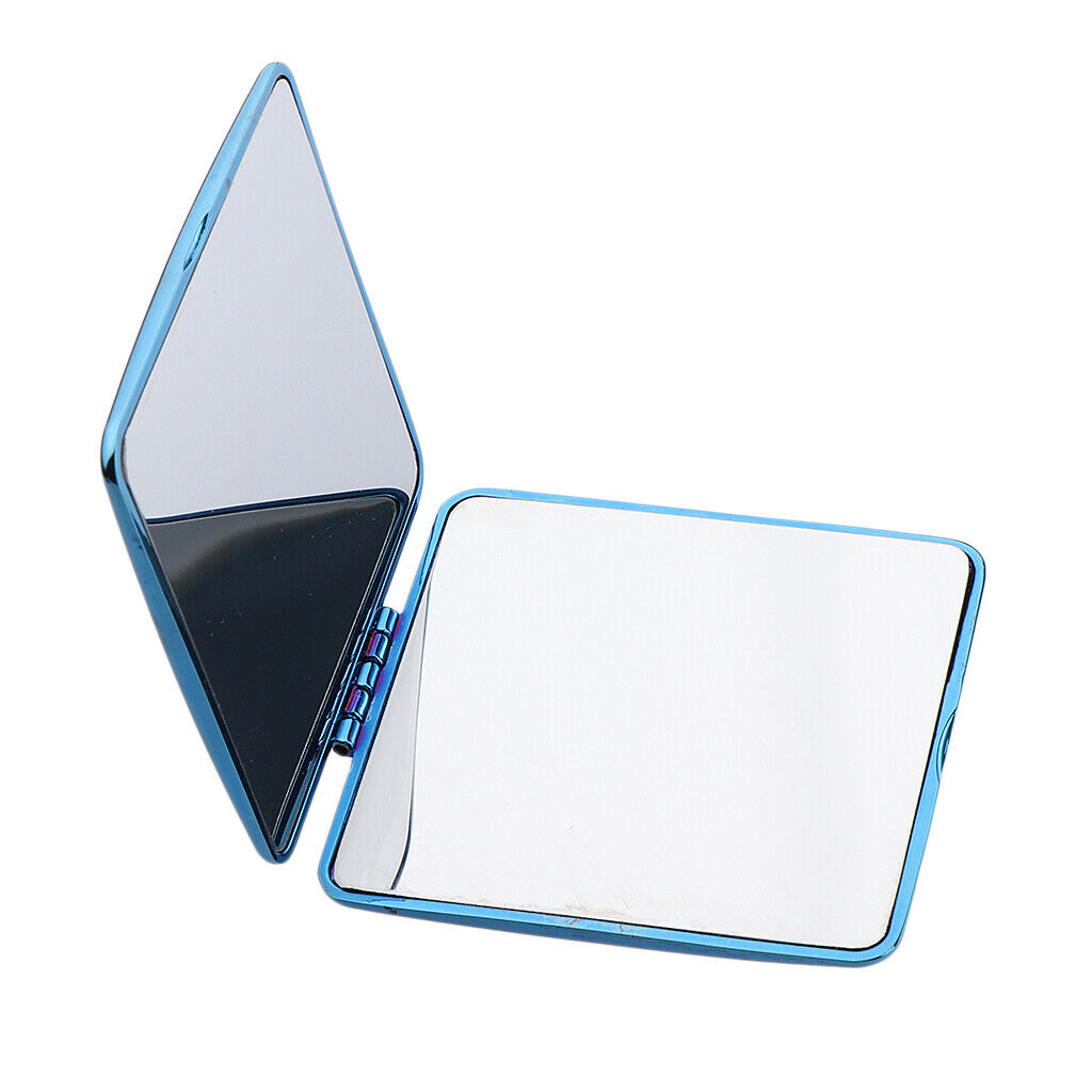Round Lady Makeup Mirror Portable Compact Pocket Beauty Cosmetic Mirrors - Blue,