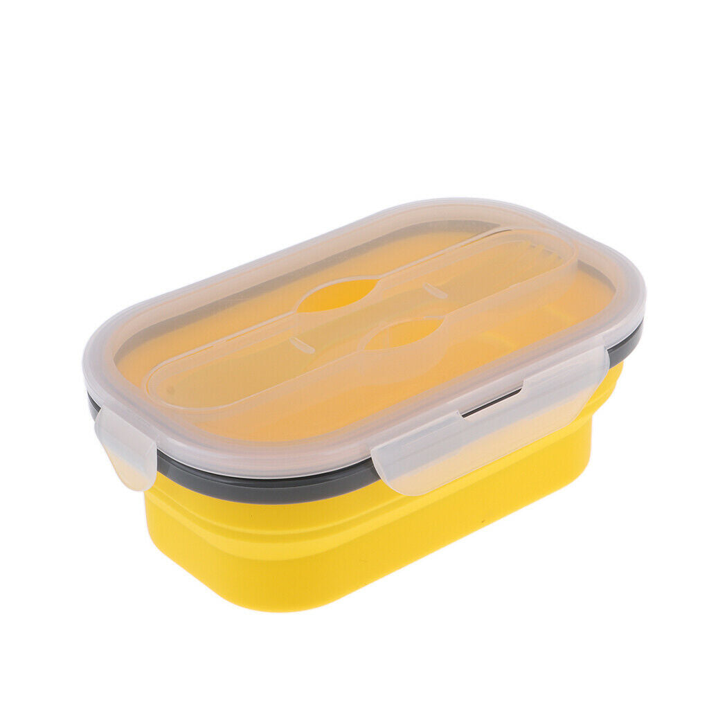 Collapsible Camping Bowl 850ml Outdoor Silicone Hiking Travel Bowl Yellow