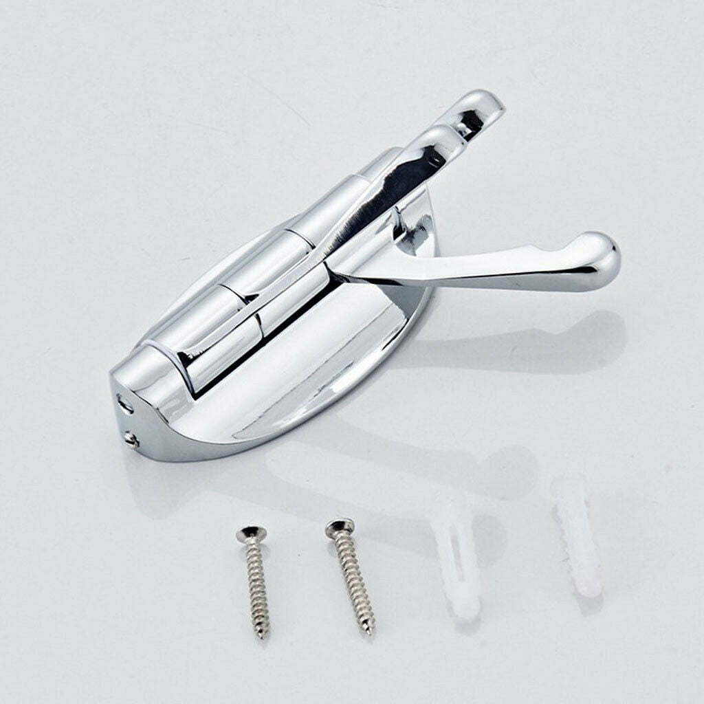 Coat Robe Wall Hook Wall Mounted Swing Triple Towel Hat Clothes Hook