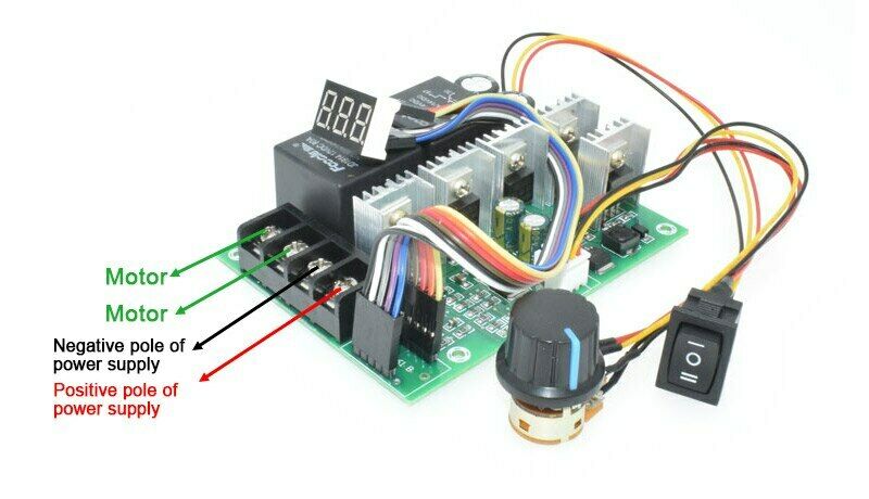 Dc Motor Digital Display Pwm Speed Controller Brush Motor Adjustable12V24V36V48V