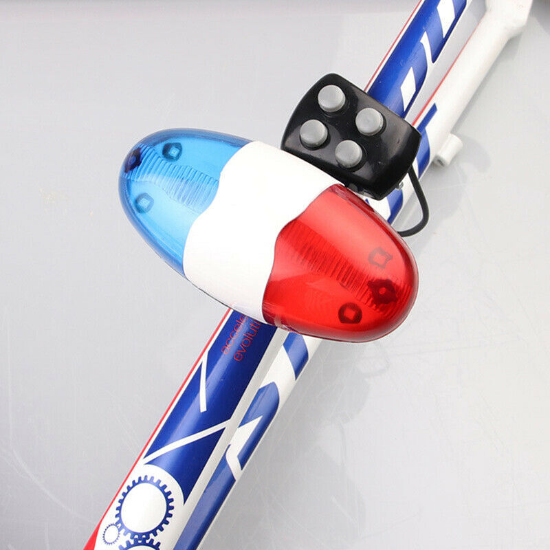Bicycle Bell 6 LED 4 Tone Bicycle Horn Bike Call LED Motorcycle Police Li.l8