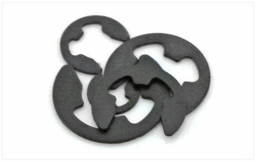 120pcs Black E-Clip & Retaining Ring Assortment Kit 1.5mm to 10mm Circlip C#
