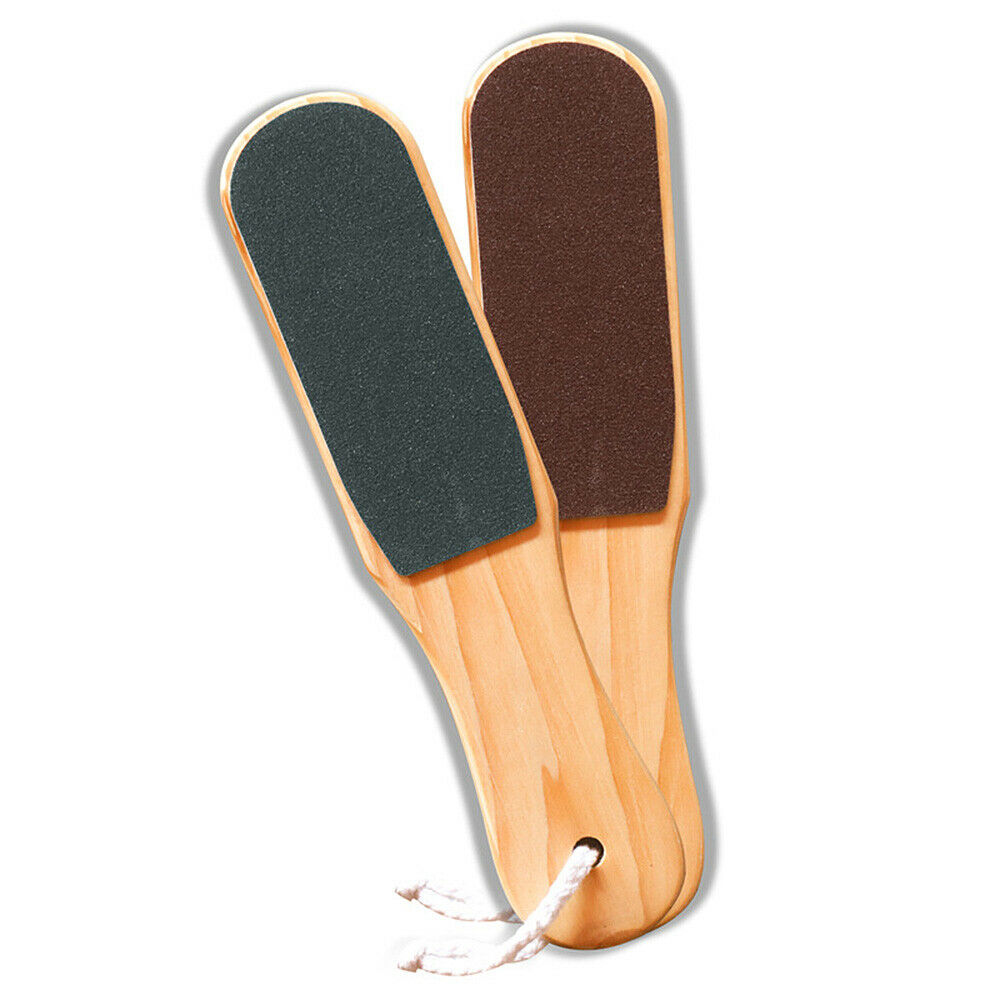 1Pc Wood Double-sided Beauty Foot Rasp File Board Remove Dead Skin Pedicure Tool