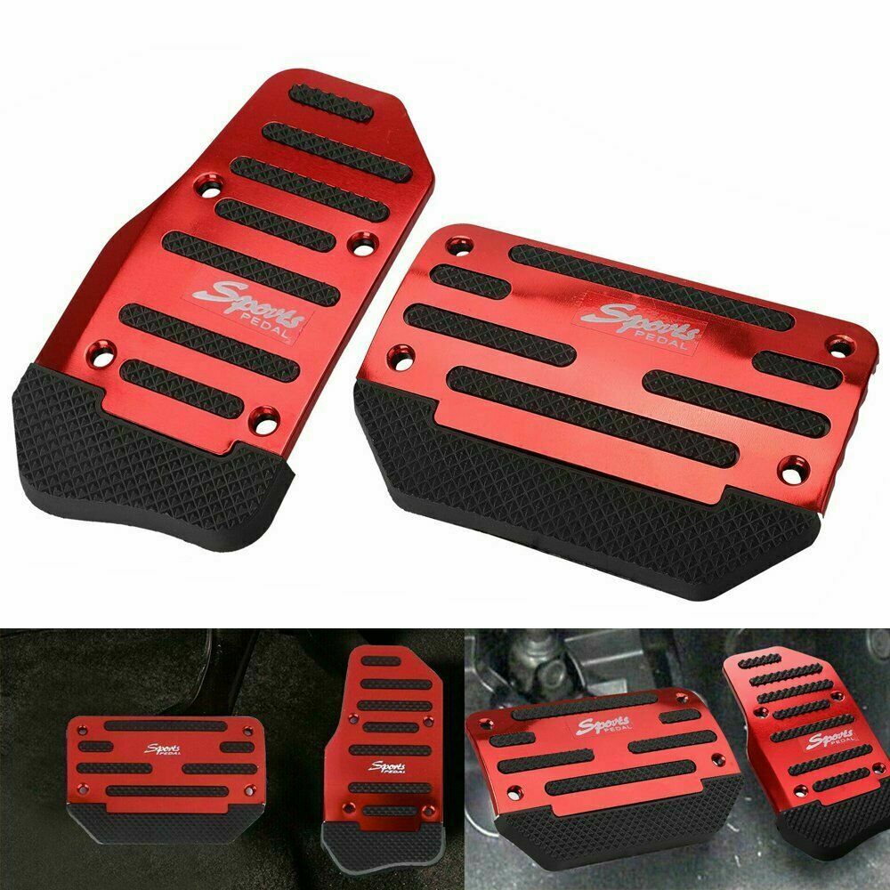 2pcs Universal Non-Slip Automatic Gas Brake Foot Pedal Pad Cover Kit Accessories