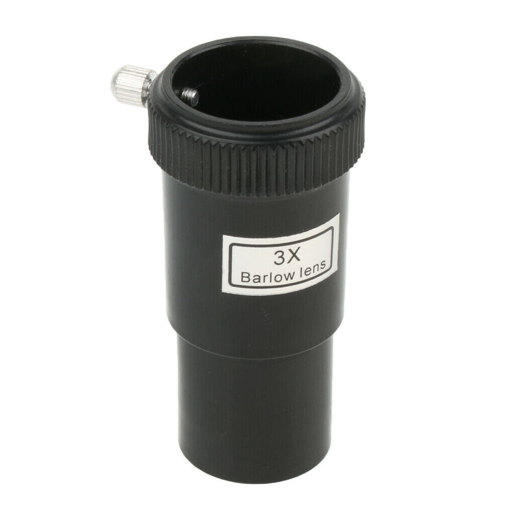 Plastic 3X Barlow Lens 0.965inch for Astronomical Telescope Eyepieces Black