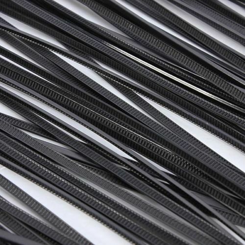 100pcs  2.5x200mm  INDUSTRIAL BLACK WIRE CABLE ZIP UV NYLON TIE WRAPS