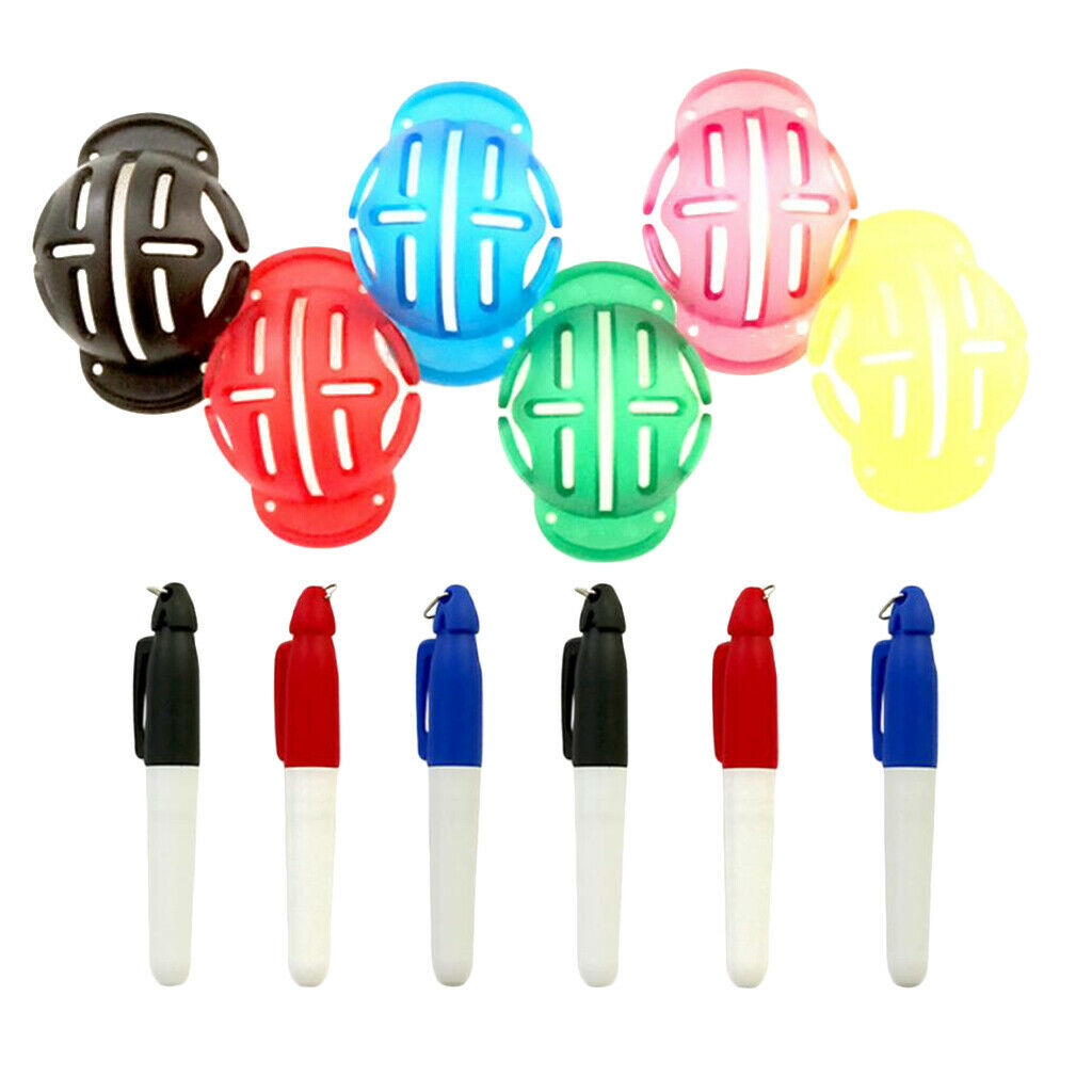 Lots 6 Durable Practical Golf Ball Line Marker Alignment Liner Accessories