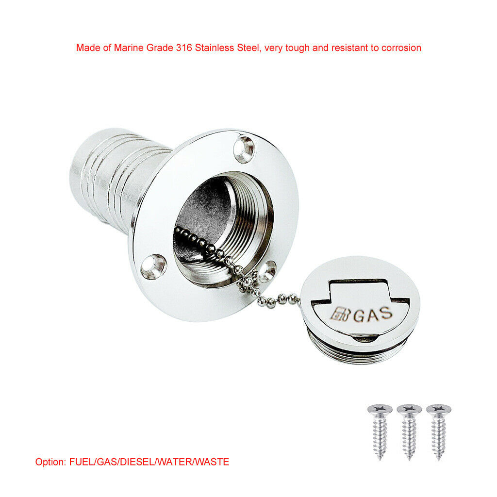 Boat Gas Fill Keyless   1-1/2" Boat Accessory Fit for Hose Deck Fill
