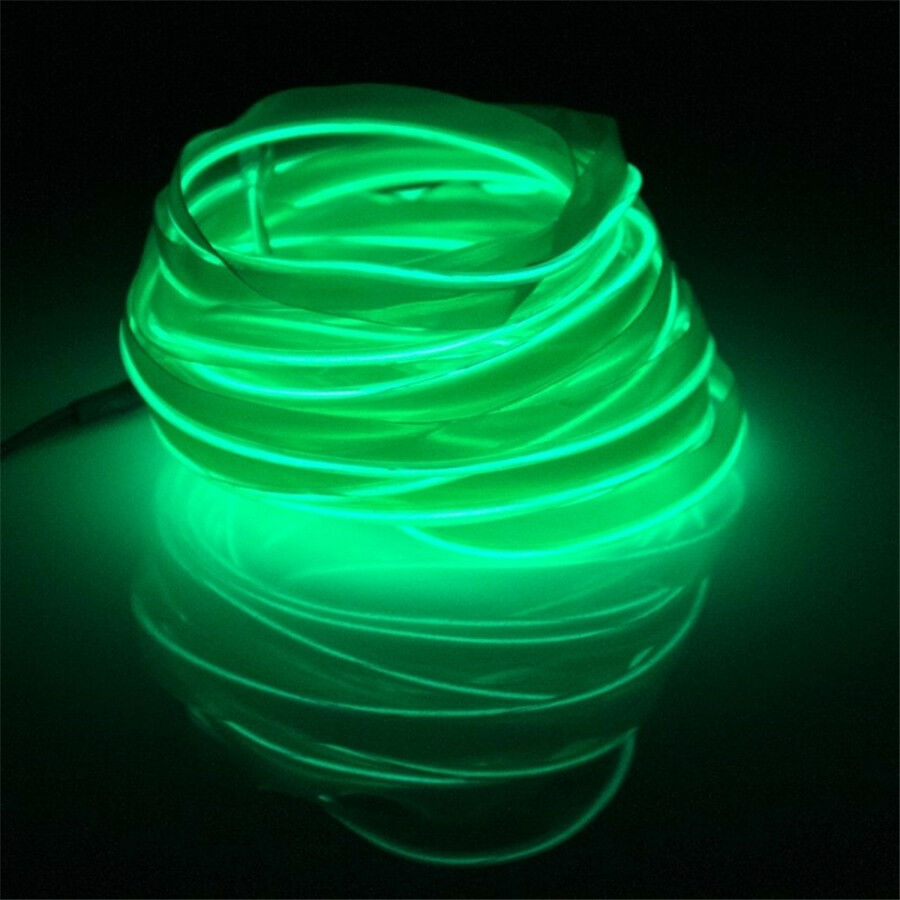 12V 4m Green Car LED Strip Interior Ambient Light Decorative Optical Fiber Light