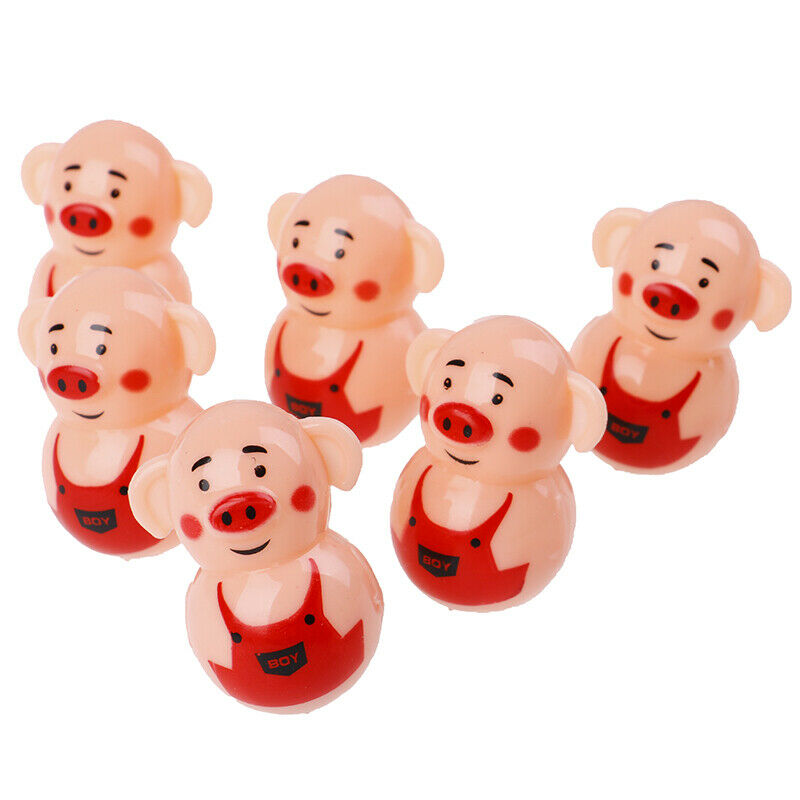 2Pcs Baby cute funny tumbler piggy toys kids learning tumbler toys giftsJ.l8