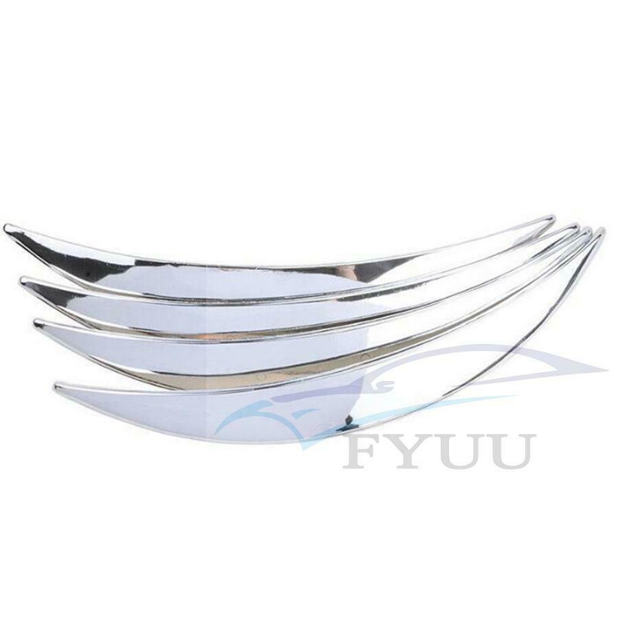 4pcs Chrome Car Wheel Eyebrow Arch Protector Trim Lips Fender Flares Universal