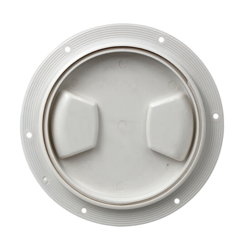 4X Marine Boat RV White 5" Access Hatch Cover Twist Out Deck Plate Screws