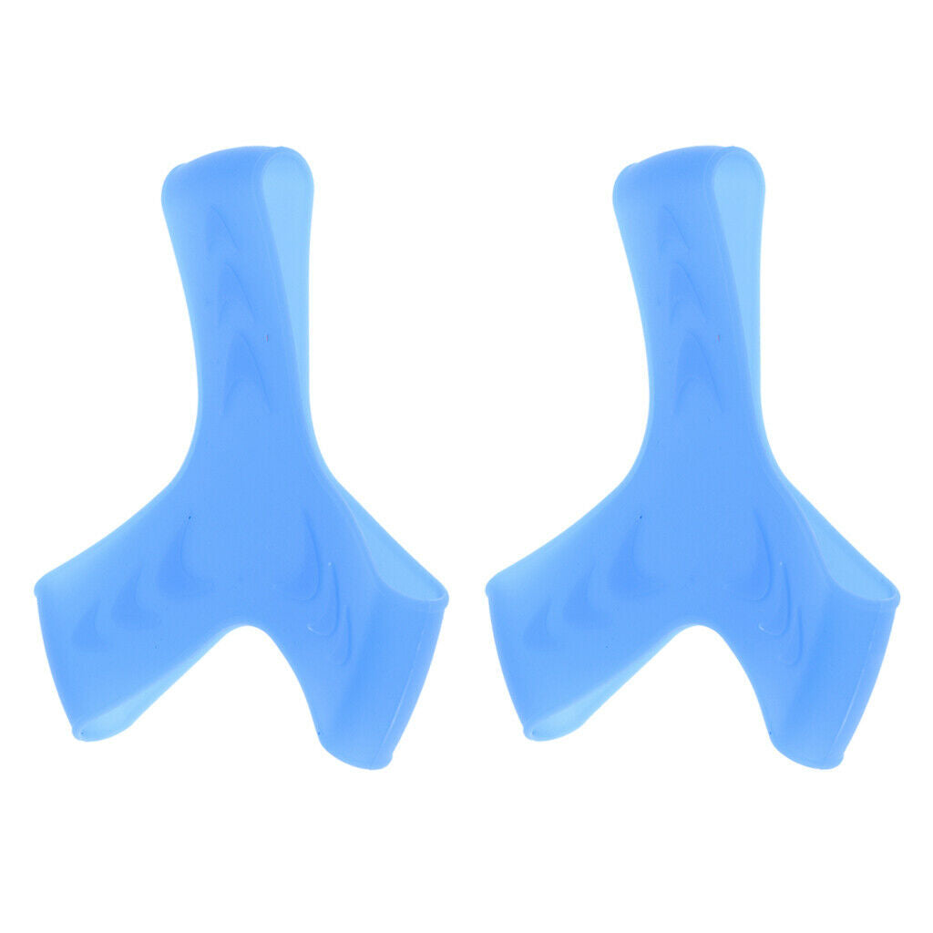 1 Pair Swimming Snorkeling Scuba Diving Fin Keepers Grippers Straps L blue