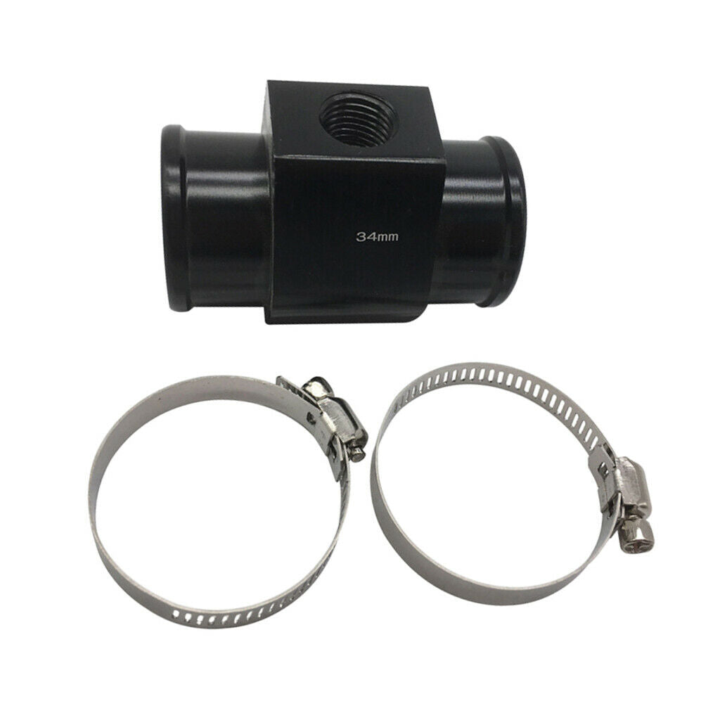 2 Set Radiator M14x1.5 34mm Water Hose Coolant Hose Adapter with Clamp