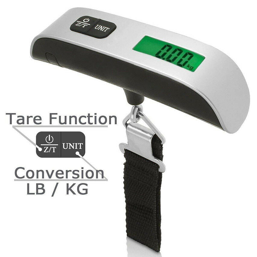 110lb / 50kg Portable Electronic Luggage Scale Suitcase Travel Scale Weighs