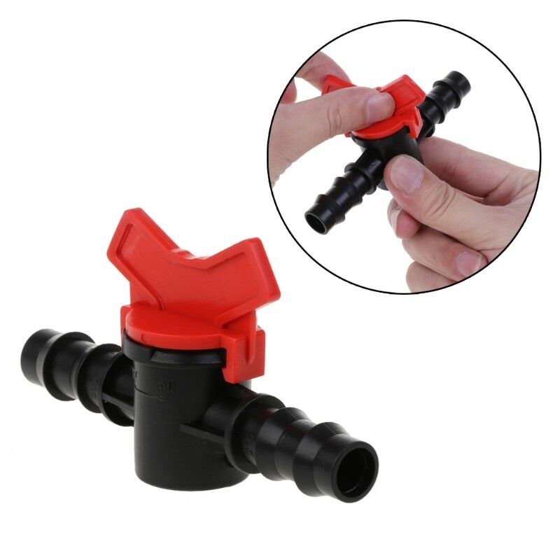 2way Connector Adaptor Quick Turn Off Plastic Irrigation Water Valve Hose Switch