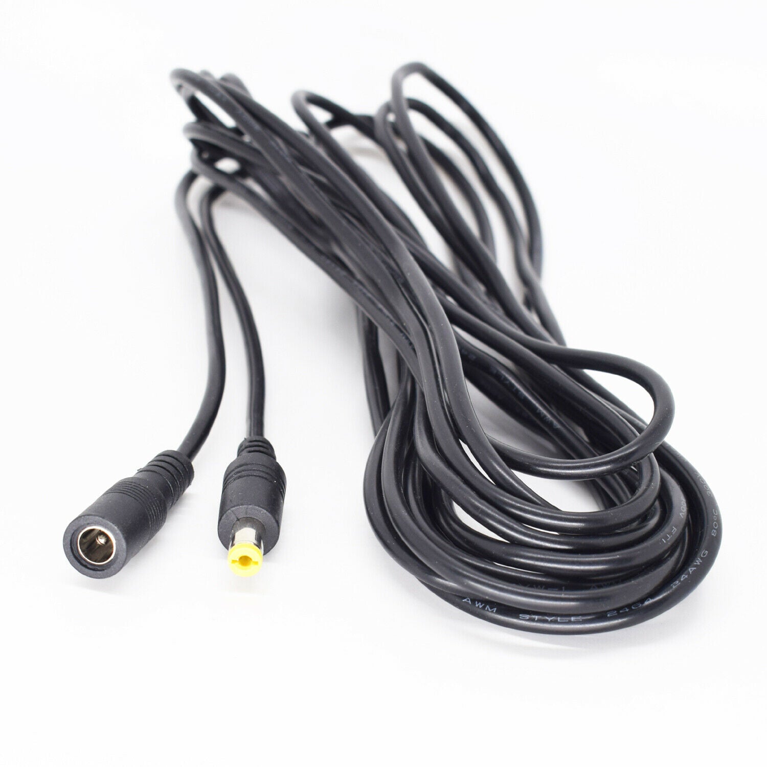 1pc 5M DC Power Supply 5.5mmx2.1mm 2.1mm Male to Female Extension Cable 22AWG